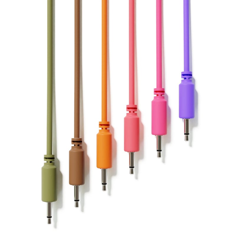 ExcelValley - Mono Modular Patch Cables TS 3.5mm 1/8 inch Eurorack Synthesizer [10-Pack | 60 cm - 23.62"] - Image 1